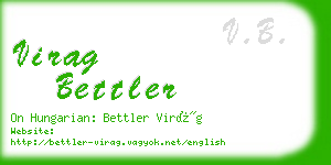 virag bettler business card